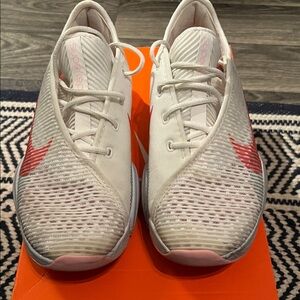 Nike White and Pink Athletic Shoes